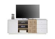 Möbel-Store24 Dynamic24 M48373WE2 - Mobile basso in rovere opaco, con ante e cassetti, 179 cm