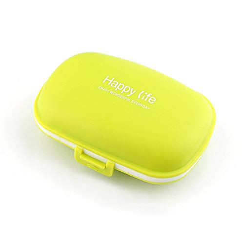 BGSFF Portapillole da Viaggio Portapillole da Viaggio Portatile da Esterno 8 Scomparti Sigillo Portapillole Contenitore per medicinali Piccolo Organizer Contenitore per Pillole Scatola p