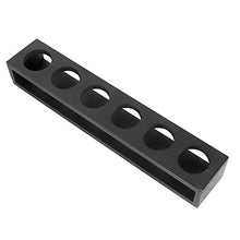 Black Wooden Wood Wood Glass Scack Supporti Supporto per Home Bar Restaurant Restaurant Uso Nero Dritto 6 Buche