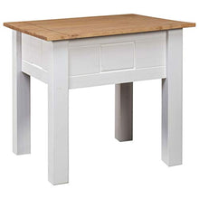 FAMIROSA Comodino Bianco 50,5x50,5x52,5cm in Pino Massello Panama Range