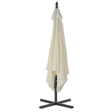 Tidyard Ombrellone Parasole da Giardino | Ombrellone a Sbalzo con Palo | 250x250 cm | Telaio Acciao | Resistente Antivento | Protezione UV | Sabbia