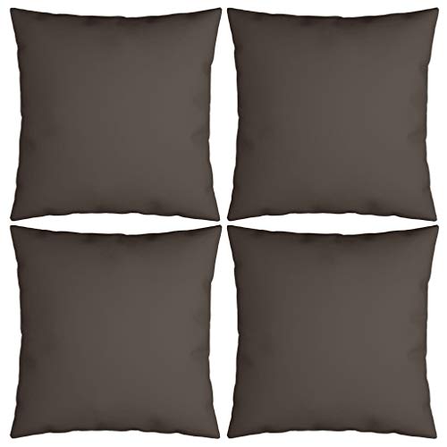 vidaXL Cuscini Decorativi 4 pz Grigio Talpa 50x50 cm in Tessuto