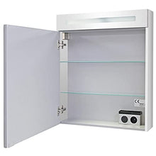 FACKELMANN B.Clever - Set di mobili da bagno, 3 pezzi, 60 cm, con lavabo in marmo e armadietto a specchio a LED