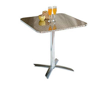 Tavolo Bar Quadrato in Alluminio con Piano Ribaltabile Tavolo Street Food 70 x 70 Centimetri
