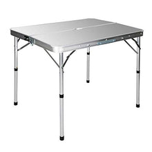 Wiltec Tavolo Pieghevole a Valigetta con Due panche Color Argento 90x66x70cm in Alluminio