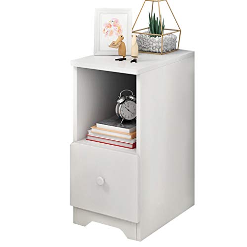 Comodini Decorazione Solido Tavolo in Legno Camera da Letto della Famiglia Locker Semplice Addensare Studio di pompaggio Bagno Soggiorno Corridoio MUMUJIN (Color : White, Size : 20X32X45cm)