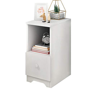 Comodini Decorazione Solido Tavolo in Legno Camera da Letto della Famiglia Locker Semplice Addensare Studio di pompaggio Bagno Soggiorno Corridoio MUMUJIN (Color : White, Size : 20X32X45cm)