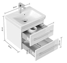 Mobile bagno con lavabo Villeroy & Boch Subway 2.0 50cm antracite venato