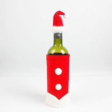 Amosfun Coperchio per Bottiglia di Babbo Natale con Cappello Borsa per Bottiglia di Vino Regalo per FESTIVITÀ Natalizie centrotavola Decorazioni per la tavola Regali per Ornamento