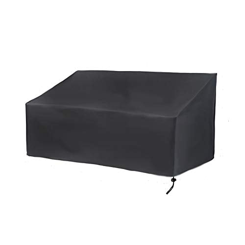 Xinxiu, copertura per panca da giardino a 2 posti, impermeabile, antivento, anti-UV, tessuto Oxford 210D, copertura protettiva per sedie da esterno (134 x 66 x 89 cm)