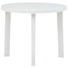 Qnotici Tavolo da Giardino in Materiale plastico Stile Moderno, Tavolo da Giardino per Esterni per Il Tempo Libero, Tavolo da Giardino per riunioni di Famiglia 89 x 72 cm  Bianco