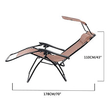 PAKUES-QO Sedia da Giardino Portatile Sedia da Sole Pieghevole Reclinabile Zero Gravity Design ergonomico per Patio Giardino Spiaggia Piscina Bianca