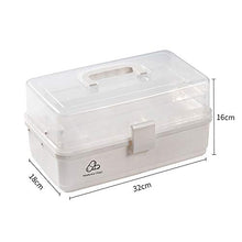 TOMYEER Medicine Box Scatola di Primo Soccorso Multifunzionale Medicina Portatile Vario Domestico Grande Capacità Pillola Drug Storage Box Bianco