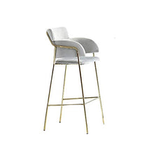 LIYONG Bar Sedia, Struttura del Metallo Comfort Cuscino con Schienale e poggiapiedi seggiolone (Color : Blue)