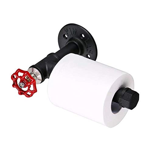 JAHQ Portarotoli per Carta igienica, portarotolo per Carta igienica in Stile Industriale Portasciugamani a Muro in Metallo Vintage con Supporto a Parete per Bagno Cucina Camera da Letto, antiruggine