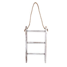 DOITOOL 3 Livelli Asciugamano Scala Multifunzionale Antico Retro Asciugamano Trapunta Fazzoletto Appeso Scaffale Scaffale Piccolo Ripostiglio Bianco Lavato Scala Stand per La Casa Bagno