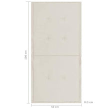 Festnight Set di 2 Cuscini di Seduta Cuscini per Sedie da Giardino Comoda Seduta 100x50x3 cm Colore Crema
