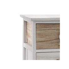 GICOS IMPORT EXPORT SRL Mobile cassettiera in Legno Bianca/Marrone 4 cassetti Decoro Home Cuore 40 * 29 * 73 cm Shabby Chic EDT-793417