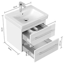 Emotion SUBWAY2-0-55CM000104DE - Lavabo con mobiletto, in legno, 55 x 45 x 44 cm, colore: Antracite