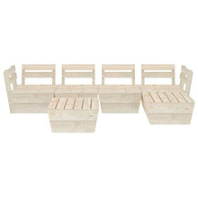 SKM Set Divani da Giardino su Pallet 6 pz in Legno Abete Impregnato (101kg) -3718