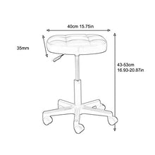 SXRDZ Bellezza sgabello Piazza regolabile idraulico Sgabello girevole, con sollevamento bracciolo in pelle impermeabile sedia Giri 360 gradi di rotolamento Salon Sgabelli, for Office Massage Tatuaggio