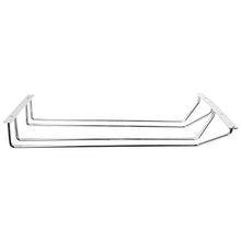 Portabicchieri da vino regolabile sotto l'armadietto, porta bicchieri a 2 file, gancio porta bicchieri in acciaio inossidabile 18/8 per cucina, barra Bar argento）