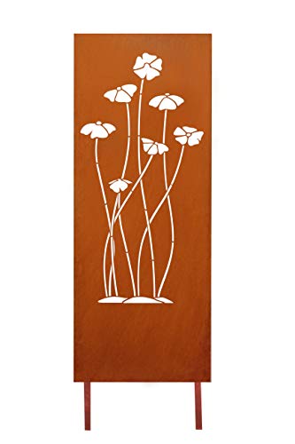 Götterfunken GmbH Heimdall - Paravento: fiore 1800 x 800 x 50 mm, spessore 2 mm