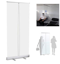 KMILE Schermo di Protezione da Terra starnuto per Pavimenti Roll Up Banner Banner Stands Isolation Barrier Shield Protettivo per caffè, Negozi al Dettaglio, cassiere, Receptionist