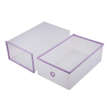 nobrands Scatole portaoggetti -5 Scatole portaoggetti Pieghevoli in plastica Doppia Viola Organizer per Scarpe, Scatola per Borse per la casa