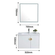 Set di Mobili da Bagno Combinazione Set di armadietto per mobili per armadietto a Specchio Cabinet Set con Specchio (Color : White, Size : 48x81x53cm)