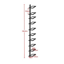 Yaheetech Portabottiglie Vino da Parete Scaffale Metallo Vino Porta 10 Bottiglie di Altezza 126 cm Nero