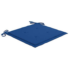 FAMIROSA Sedie da Giardino con Cuscini Blu 4 pz Massello di Teak-2572