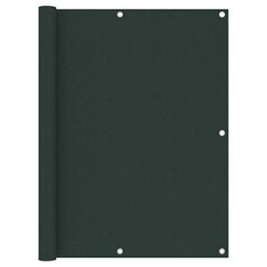 vidaXL Paravento da Balcone Verde Scuro 120x500 cm Tessuto Oxford