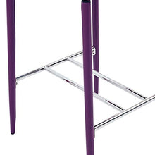 Tidyard Set 3 pz da Bar Desing Alto in Ecopelle Crema/Vino Rosso/Viola,Set Tavolo Rotondo/Quadrato e 2 Sedie da Bar Alti in Ecopelle,Set Tavolo e Sedie da Cucina Design in Ecopelle