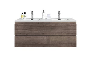 Badplaats B.V. Mobili da Bagno Angela 120cm Rovere Marrone - Armadio mobiletto lavabo Mobili Armadietto