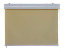Jet-Line Tenda a rullo oscurante beige con cassetta, 1,0 x 2,3 m, impermeabile, per esterni, protezione dal vento, per esterni, balcone, terrazza, giardino