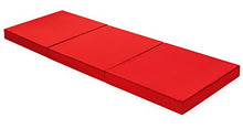 Badenia Trend Line Pieghevole Materasso Con Rivestimento In Microfibra, Poliestere, Rosso, 197 x 66 x 9 cm