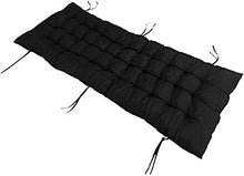 Cuscino reclinabile per esterni, per interni, morbido, tappetino per divano spesso e antiscivolo, per sedia da giardino, 48 x 170 x 8 cm, colore: nero