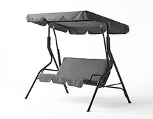 KG KITGARDEN - Dondolo da giardino a 3 posti, 153 x 110 x 170 cm, grigio, Bolton