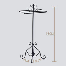Wing Portasciugamani da Terra Bagno 2 Bracci Metallo Mensole Porta Asciugamani Porta salviette in Ferro battuto, 33 × 33 × 98 cm,Nero