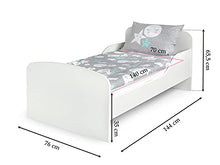 leomark Letto per Bambini in Legno - Animals - Lettino con Materasso, Attrezzatura Stanza per Bambino, Spazio per Dormire 140x70 cm