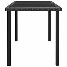 Tidyard Set 7/9 pz da Pranzo da Giardino in Polyrattan Nero/Grigio,Set Tavolo e Sedie da Giardino per Esterno in Polyrattan,Set Tavolo in Vetro e 6/8 Sedie con Braccioli da Giardino per Esterno