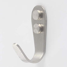 Set da 6 Ganci per Cappotto, Acciaio Inox Spazzolato, Appendiabiti da Parete Decorativi a Forma di J per Appendere Cappotti, Sciarpe, Borse, Borse, Zaini, Asciugamani e Altro, Carico 35 kg