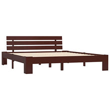 BIGTO - Struttura per letto in legno di pino massiccio, per camera da letto, stile C, 180 x 200 cm, colore: Marrone scuro