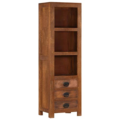 FAMIROSA Credenza con 3 Cassetti 40x30x130 cm Legno Massello di Mango