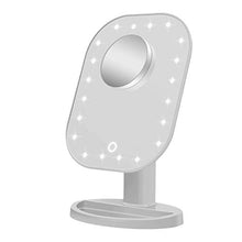 Shian LED Specchio per Il Trucco Specchio per la Bellezza del Trucco Specchio ingranditore 10 Volte 20 lampadine, Nero Senza Batteria