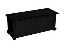 Homemania 1044_PF Cassapanca Acanto, Nero in Legno, 120 x 42 x 50 cm