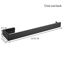Celbon 35CM Portasciugamani da parete in acciaio inossidabile per bagno Portasciugamani da parete Design semplice (Nero)