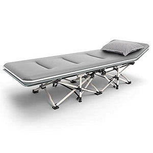 LLSS Lettino Prendisole in Metallo, Lettino Pieghevole con Set di Cuscini, Letto Portatile Pieghevole da Dieci Piedi Carico statico