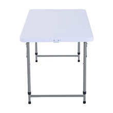 Outsunny Tavolo da Giardino Picnic Campeggio Pieghevole Portatile Regolabile in PE Acciaio 122 x 61x 59/74cm